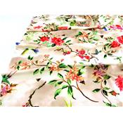 Tissu Jersey VENISE Fleurs, Oiseaux, Tie & Dye