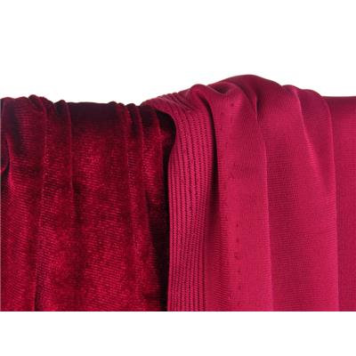 Tissu Maille Velours Lisse Framboise