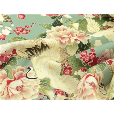 Tissu Satin de Coton Japonisant