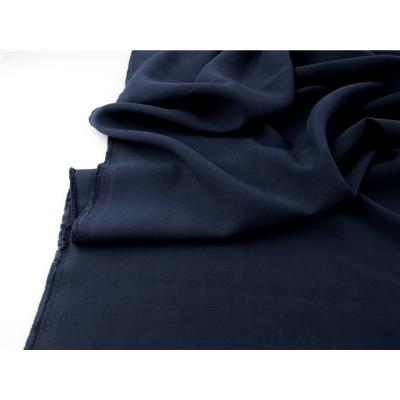 Tissu Sergé Viscose Lavé Bleu Eclipse