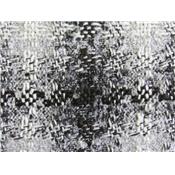 Tissu Tweed à Carreaux Noir / Blanc / Gris / Lurex Argent