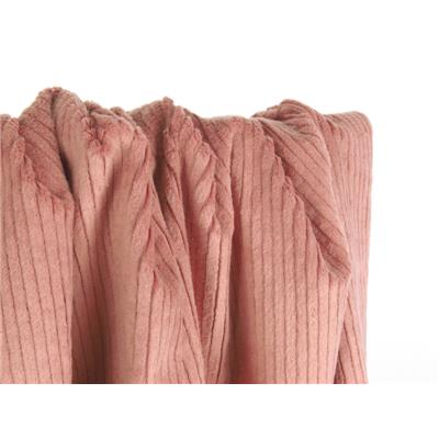 Tissu Velours Grosses Cotes Rose