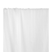 Tissu Voile de Coton Rayures Broderie & Jacquard Blanc