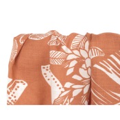 Tissu Voile Coton / Viscose Jungle Terracotta / Beige