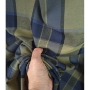 Tissu Flanelle 100 % Coton TARTAN Kaki / Marine