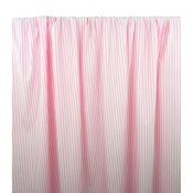 Tissu Popeline 100 % Coton Blanc / Rose