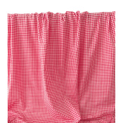 Tissu Sergé Léger Vichy 100 % Coton Rouge / Blanc