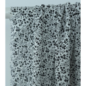 Tissu Crepe 100 % Viscose Black & White Flowers
