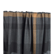 Tissu Flanelle Poly / Viscose Plaid Noir / Gris