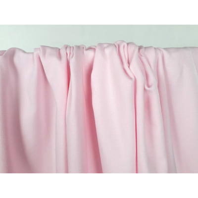 Tissu Maille Cote 1x1 100 % Coton Rose