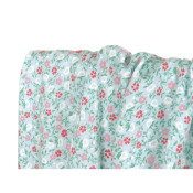 Tissu Maille Cote 1x1 Fleurettes Bleu Ciel