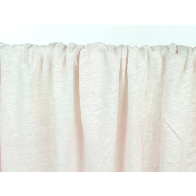 Tissu Maille Jersey 100 % Lin Rose Pale