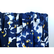 Tissu Popeline 100 % Coton Bleu Jaune
