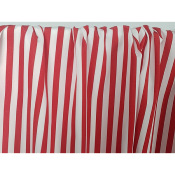 Tissu Popeline 100 % Coton Rayé Blanc / Rouge