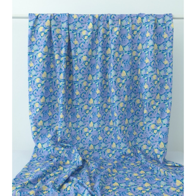Tissu Popeline 100 % Coton Watercolor Flower