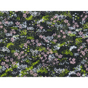 Tissu Popeline Viscose Fleurette Camouflage