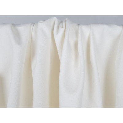 Tissu Sergé Double Face Coton / Viscose DON Lait / Ecru