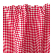Tissu Sergé Léger Vichy 100 % Coton Rouge / Blanc