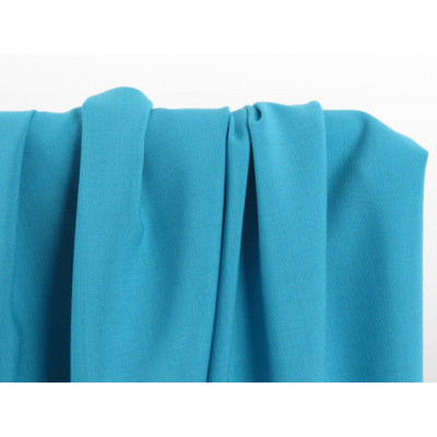 Coupon Tailleur Poly / Laine Turquoise 100 cm x 151 cm