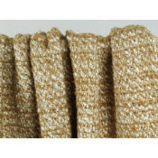 Tissu Tweed Camel / Ecru Lurex Doré