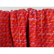 Tissu Tweed Rouge Lurex