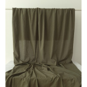 Tissu Voile de Coton Plumetis 100 % Coton Kaki