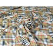Tissu TARTAN Beige / Rouge