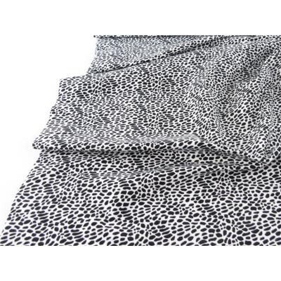 Tissu Jersey Coton / Elasthanne BIO Pois Abstrait Noir