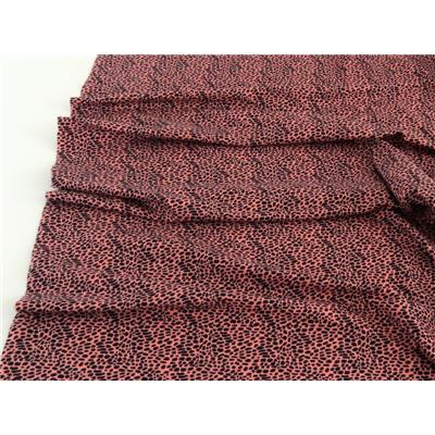 Tissu Jersey Coton / Elasthanne BIO Pois Abstrait Rose