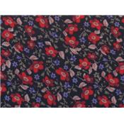 Tissu Etamine 100 % Viscose Imprimé Fleurettes