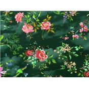 Tissu Jersey VENISE Fleurs, Oiseaux, Tie & Dye