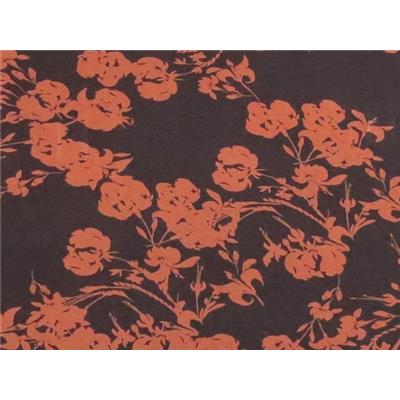 Tissu Jersey Viscose / Laine Choco Imprimé Fleurs