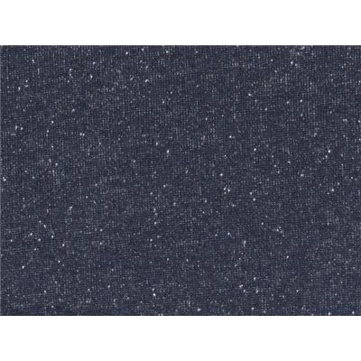 Tissu Molleton Bleu Marine / Lurex Argent