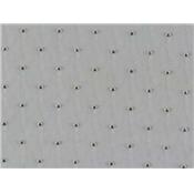 Tissu Voile Ecru Imprimé Pois Tete d'Epingle Foil Argent