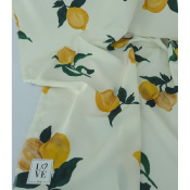 Tissu Crepe de Chine 100 % Soie LEMONS