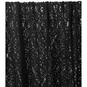 Tissu Dentelle Florale Noir