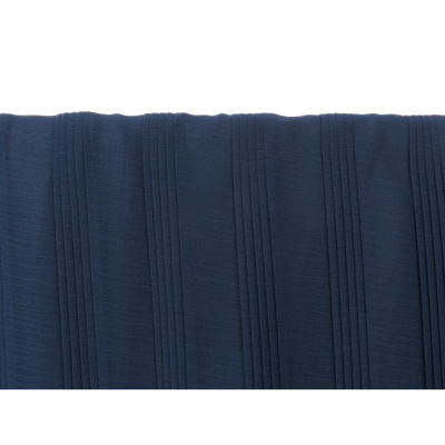 Tissu Crepe Georgette Plissé Placé Marine