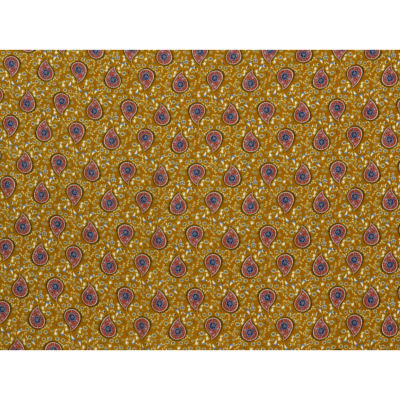 Tissu Crepe Viscose Cachemire Ocre