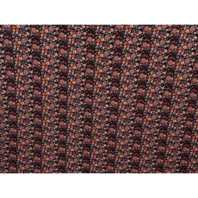 Coupon Crepe Viscose Fleurs Retro Rose Céladon 60 cm x 146 cm