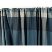 Tissu Flanelle Poly / Viscose Carreaux Bleu 