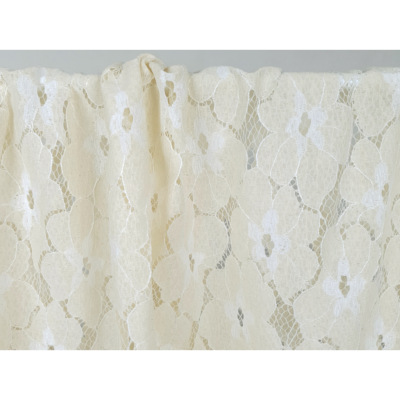 Tissu Guipure Poly / Coton Fleurs 