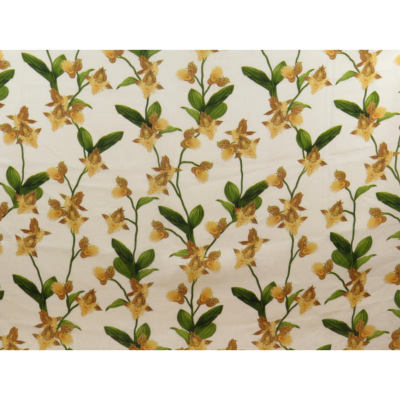 LEO Flowered Linen Blended Fabric