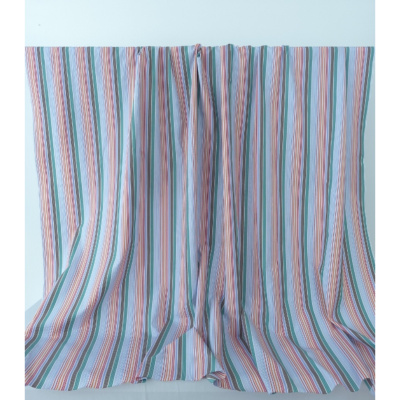 Tissu Popeline 100 % Coton Rayures Multi-Co
