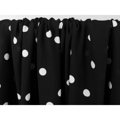 Tissu Popeline Viscose Ecovero Pretty Dots Black & White