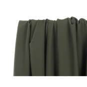 Tissu Serg Poly / Viscose Vert Militaire