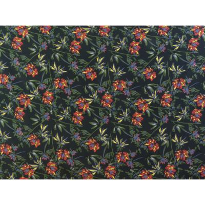 Tissu Sergé 100 % Lyocell Fleurs Graphiques