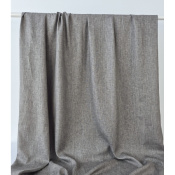 Tissu Toile 100 % Lin Taupe