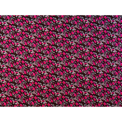 Tissu Voile de Viscose Fleurettes Rose