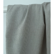 Tissu Toile 100 % Coton Rayures Café / Ecru