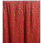 Tissu Toile Effet Lin 100 % Viscose LEO Vermillon / Jaune